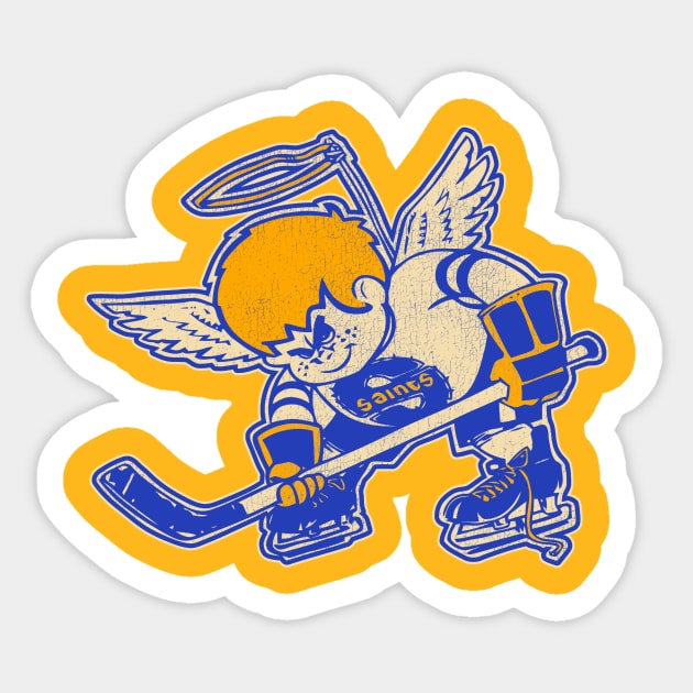 Defunct Minnesota Fighting Saints Hockey Team Sticker by Defunctland